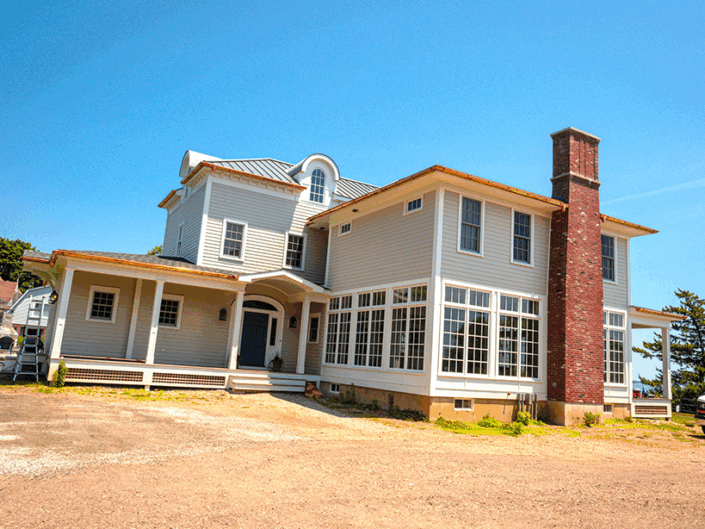CT Shoreline Halfround Copper Gutter Instalation