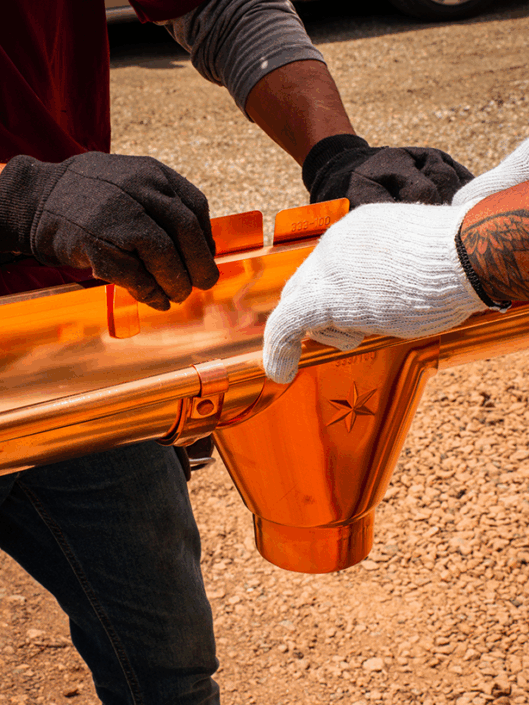 Custom Half Round Copper Gutters